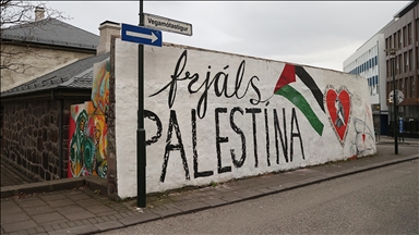 Grafiti “Palestina e Lirë” shfaqet në murin e ish-burgut të Islandës