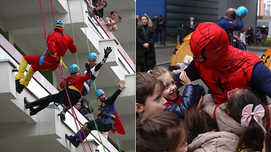 „Суперхероите“ измамија насмевки на лицата на болните деца во Косово