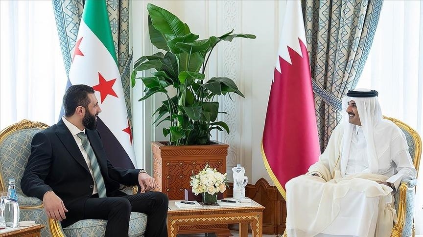 Президент Сирии Ахмед аш-Шараа встретился с эмиром Катара шейхом Тамимом бин Хамадом Аль Сани