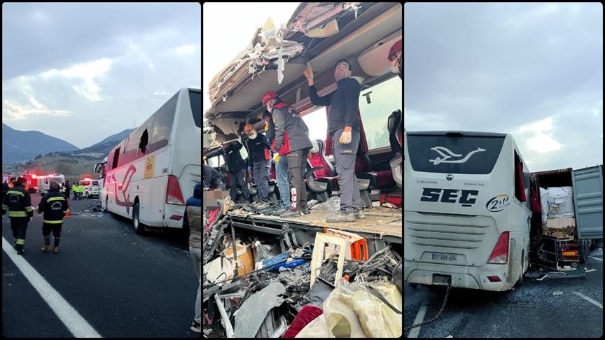 Li Osmaniyeyê otobus li TIRê qelibî