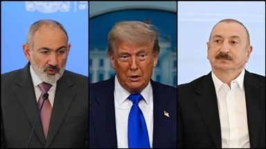 Трамп поблагодарил президента Азербайджана Ильхама Алиева и премьер-министра Армении Никола Пашиняна