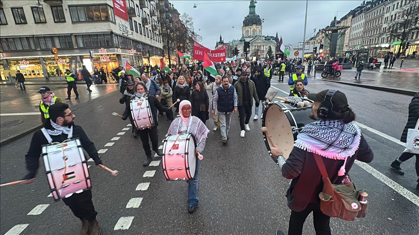 Protestuesit mblidhen në Stokholm kundër veprimeve të Izraelit në Gaza