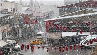 بارش برف در وان