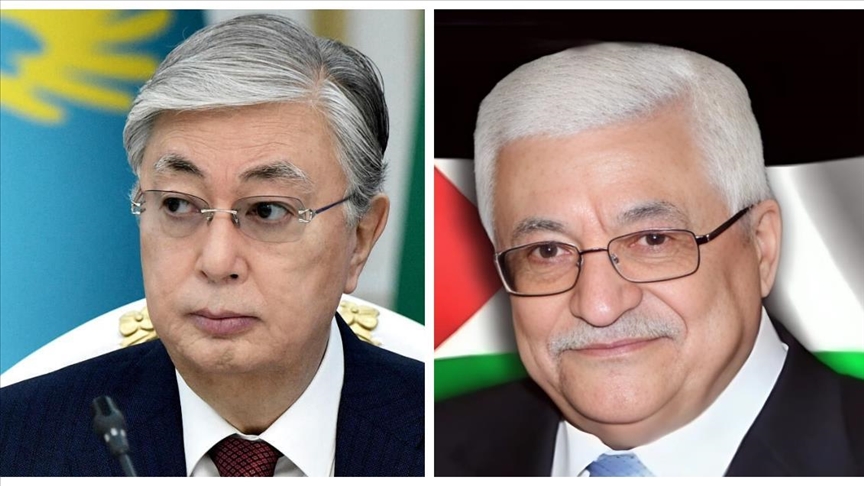 عباس يبحث مع نظيره الكازاخستاني تطورات القضية الفلسطينية