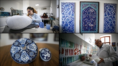 İznik çinisini geçmişten ilhamla günümüze uyarlayarak dünyaya tanıtıyorlar
