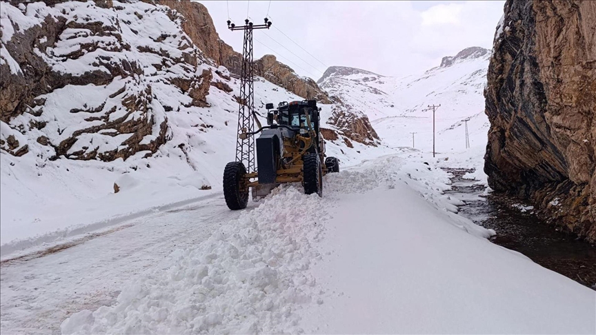 Van'da kırsalda karla mücadele sürüyor