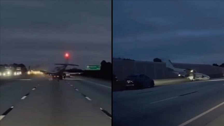 طائرة تصطدم بسيارة أثناء هبوط اضطراري على طريق في فلوريدا 