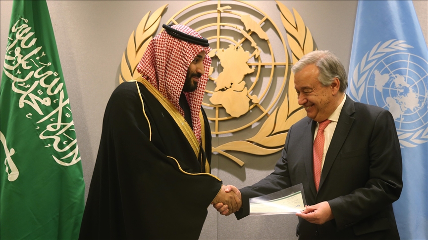 Saudi crown prince, UN chief discuss regional developments, global stability