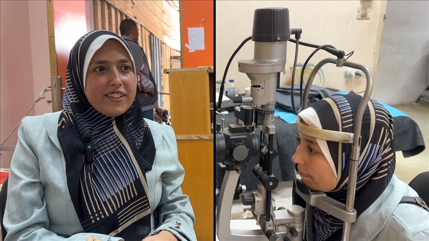 İsrail saldırılarıyla sağlık sistemi çöken Gazze'de "keratokonus" hastası kadın tedavi bekliyor