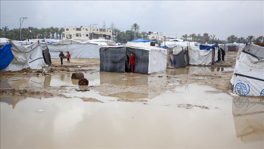 Storm Byron floods Gaza displacement sites, nearly 795,000 at risk: UN migration agency