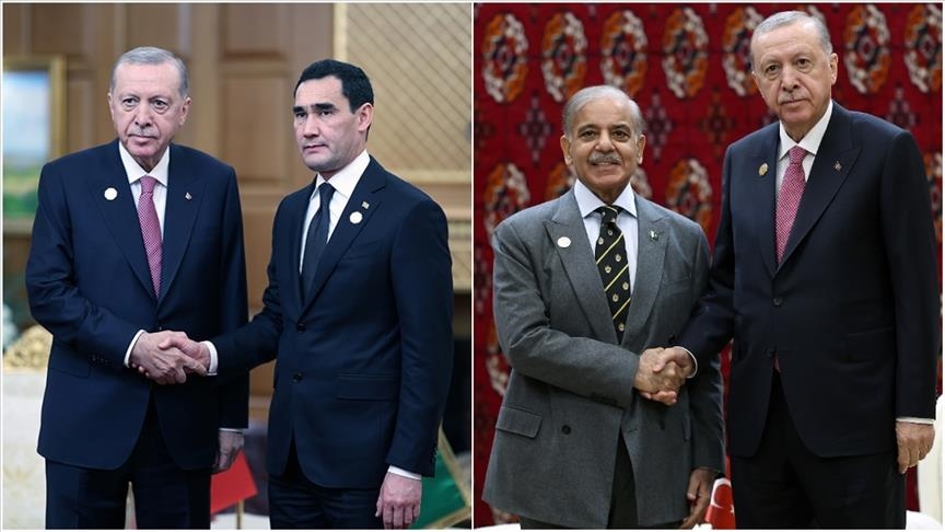 Turkish president Erdogan holds talks with world leaders in Ashgabat