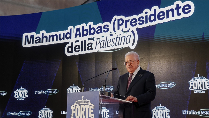 Abbas urges Italy to recognize Palestinian state