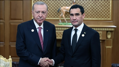 Turkish president Erdogan holds talks with world leaders in Ashgabat