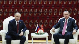 Russia's Putin, Turkish President Erdogan hold talks on sidelines of Ashgabat forum