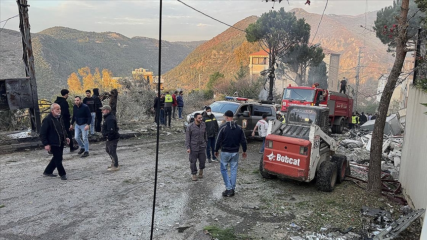 Lübnan ordusu, İsrail'in saldırı tehdidinde bulunduğu binada inceleme yaptı