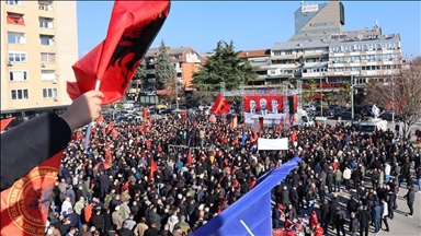 Протест во Скопје со поддршка на поранешните лидери на ОВК на кои им се суди во Хаг