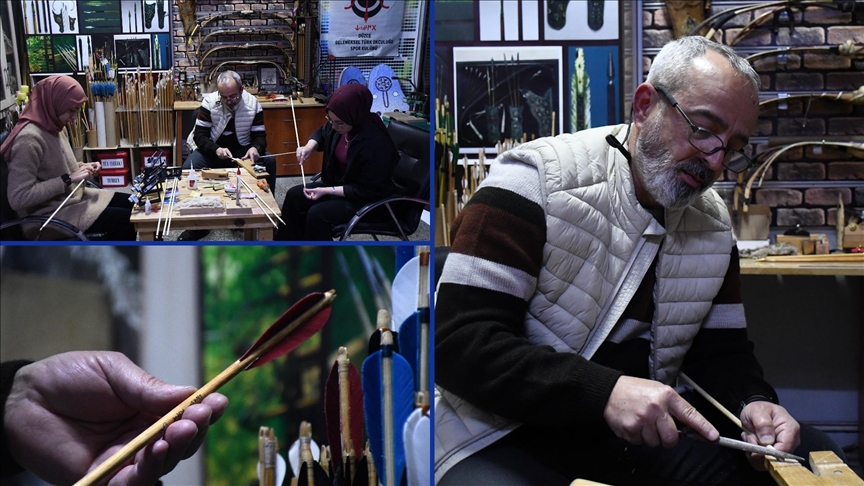Türk tarihi merakıyla başladığı geleneksel ok yapımını gençlere öğretiyor