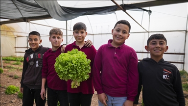 Köy okulunda eğitimi sınıflardan seralara, zeytin ve ceviz bahçelerine taşıdılar