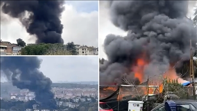 Sarıyer'de iş yerinde çıkan yangına müdahale ediliyor