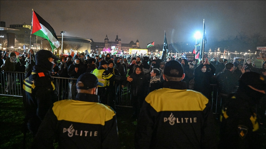 Dutch police arrest 22 at protest against performance by Israeli army singer