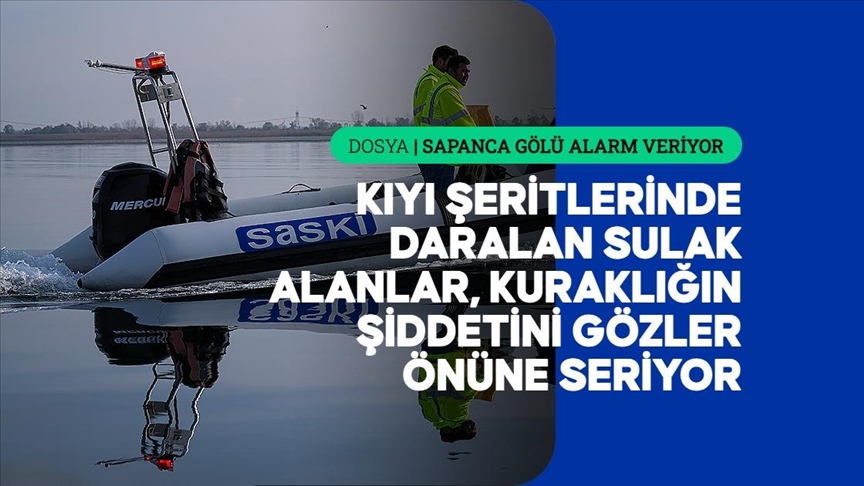  AA ekibi suların çekilmesini gölün farklı bölgelerinde görüntüledi 