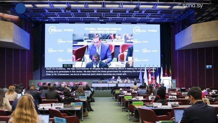جنيف.. سوريا تتعهد ببذل جهودها لمعالجة قضايا اللجوء محليا وعالميا