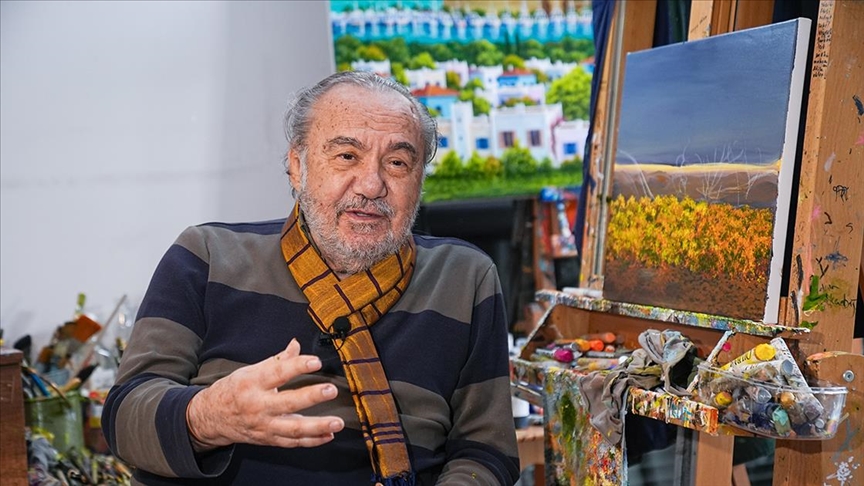 Ressam Gökçebağ, Cumhurbaşkanlığı Kültür ve Sanat Büyük Ödülü\'ne layık görülmenin mutluluğunu yaşıyor