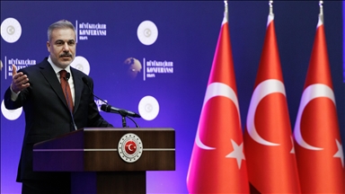 Turkish foreign minister addresses nation's ambassadors at conference in capital