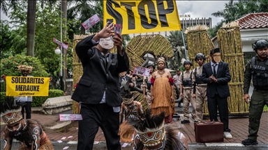 Kritik PSN tebu Merauke, Greenpeace gelar aksi damai bersama masyarakat adat terdampak PSN