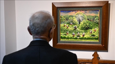 Ressam Yalçın Gökçebağ'ın karma resim sergisi başkentte sanatseverlerle buluştu