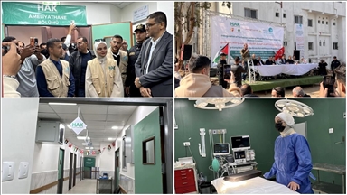 Gazze'deki Şifa Hastanesi'nin bir bloğu Hak İnsani Yardım Derneği'nin katkılarıyla hizmete açıldı