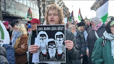 Swedish protesters denounce Israel's violation of Gaza ceasefire