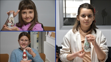 Bilecik'te atıklar çocukların elinde sanat eserine dönüşüyor