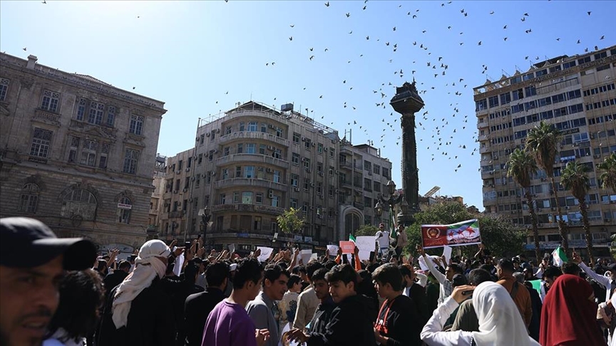 Suriye'nin Münbiç ilçesinde PKK/YPG’nin saldırıları protesto edildi