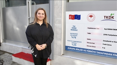 Kadın girişimci TKDK desteğiyle kurduğu atölyede istihdam sağlıyor