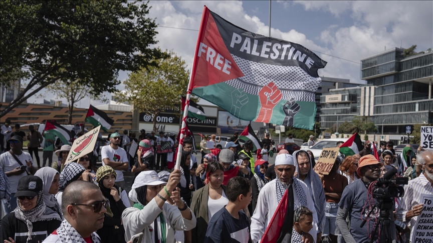 South Africans protest in solidarity with pro-Palestine hunger strikers in UK jails