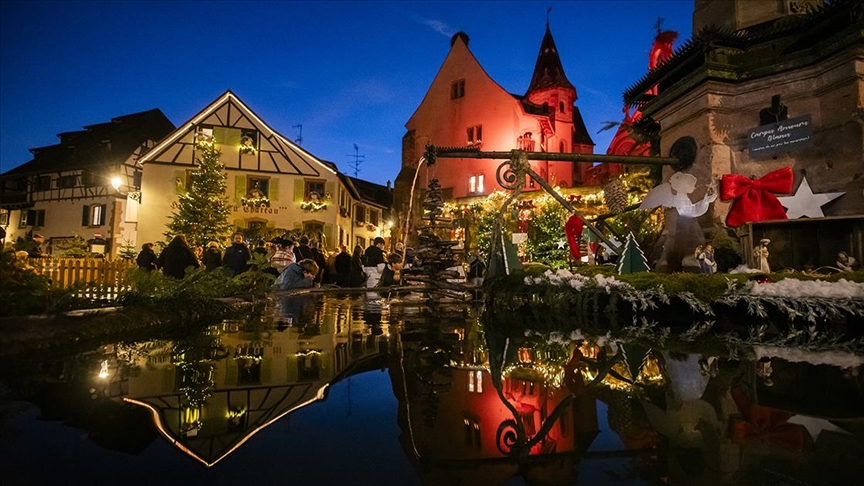 Француското гратче Егисем во регионот Алзас, врвна зимска дестинација за божиќните празници