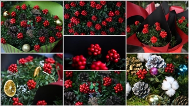 Yılbaşının simgelerinden "kokina çiçeği" tezgahlarda alıcısını bekliyor