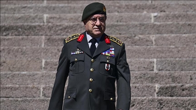 Turkish military commanders inspect wreckage of crashed jet in Ankara