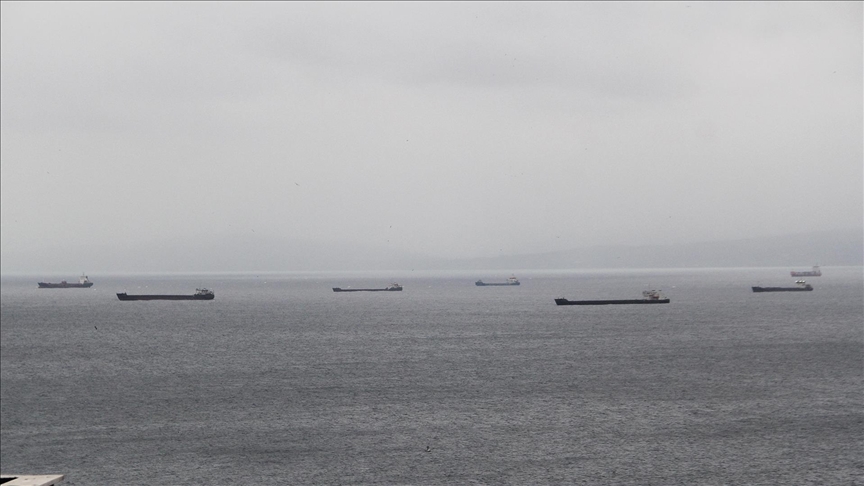 Fırtınadan kaçan yük gemileri Sinop doğal limanına sığındı