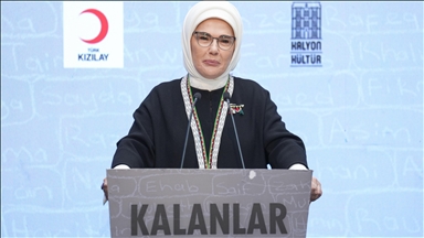 Just like Palestinians, 'we believe' Gaza will rise from ashes, says Turkish first lady