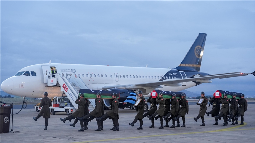 Düşen uçakta hayatını kaybeden Libya askeri heyeti için Ankara'da tören düzenlendi