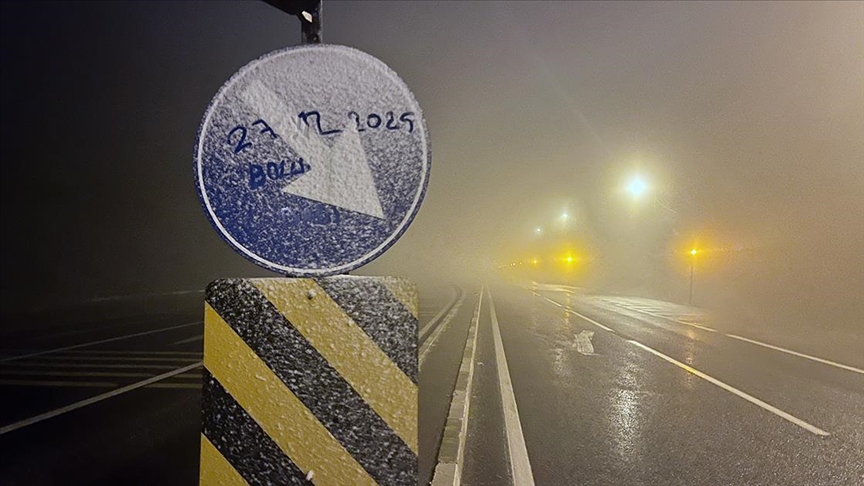 Bolu Dağı'nda kar yağışı başladı