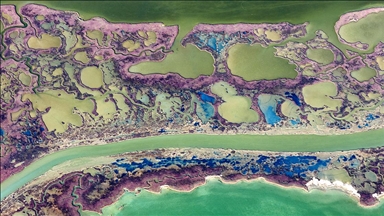 Снимки од воздух ја откриваат надреалистичната убавина на националниот парк „Јумурталик лагуна“ во Адана