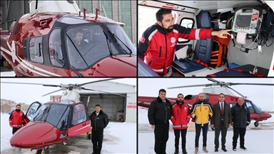 "Dadaş 25 Hava Ambulansı" bu yıl 733 acil hastaya "Hızır" gibi yetişti