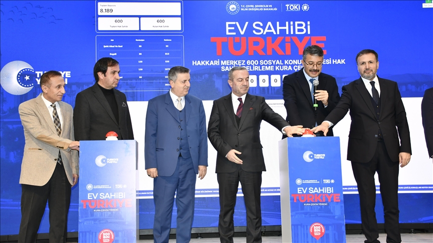 Yüzyılın Konut Projesi kapsamında Hakkari'de yapılacak 1557 konutun hak sahibi kurayla belirlendi