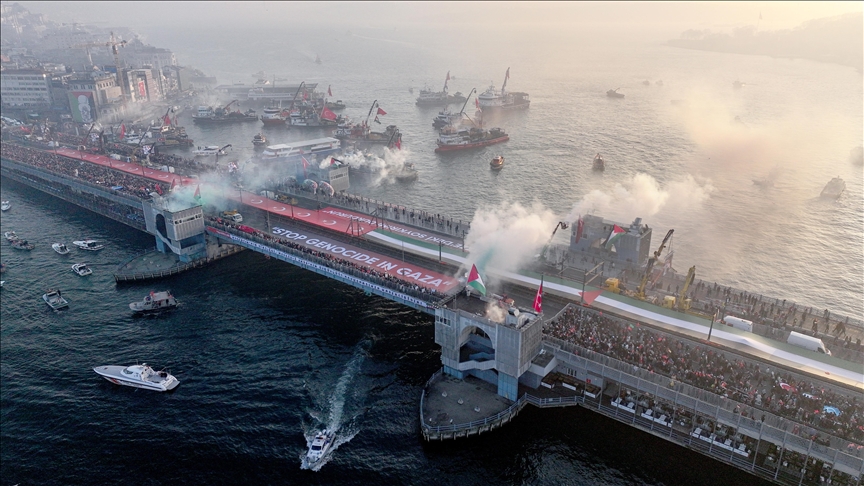 TÜGVA Başkanı Beşinci'den Galata Köprüsü'ndeki Filistin'e destek eylemine katılım çağrısı