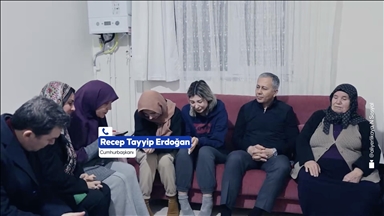 Cumhurbaşkanı Erdoğan, Şehit Polis Memuru Koçyiğit'in ailesine başsağlığı diledi