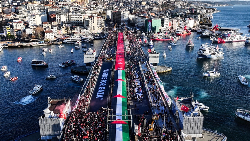 إسطنبول.. نحو 520 ألف شخص يشاركون في مسيرة مؤيدة لفلسطين
