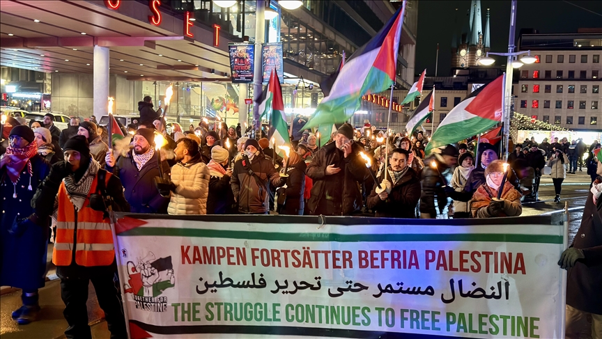 En Suède, des centaines de personnes annulent les célébrations du Nouvel An pour manifester leur soutien à la Palestine
